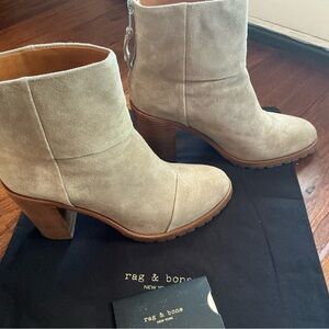 Rag & Bone Newbury 2.0 Camel Suede Ankle Boots EU38.5